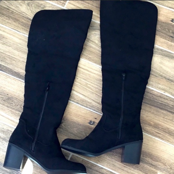 JustFab Shoes - Just Fab Black thigh high boots NEW